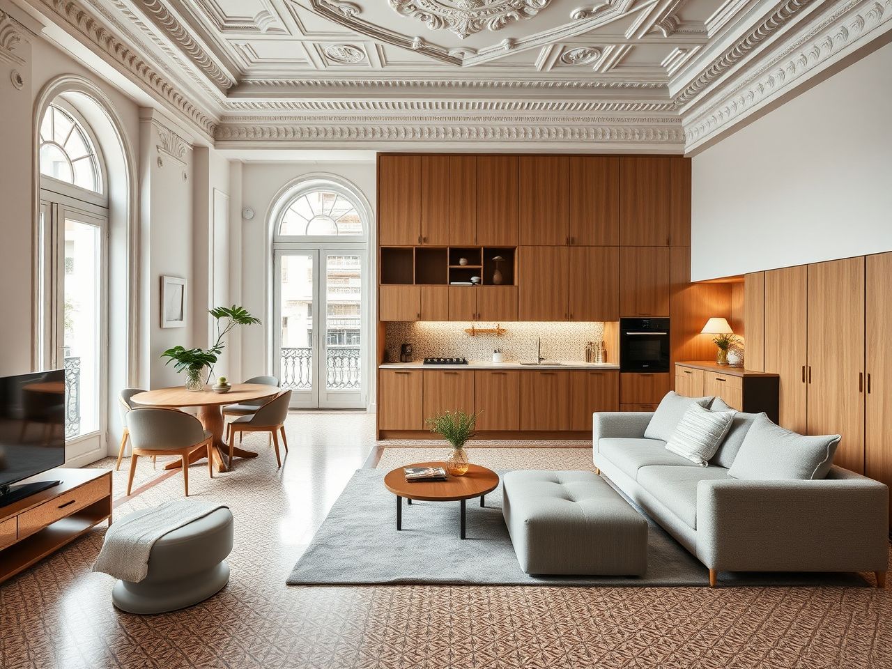 Full apartment design — working drawings, lighting plan and joinery cut sheets for 110 m² Sant Gervasi flat