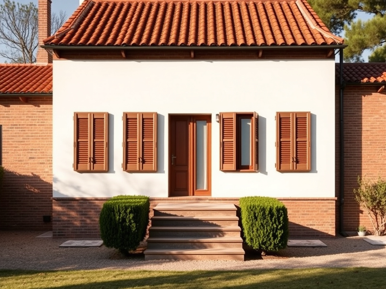 Standard villa — 200 m² Vallès traditional brick construction with terracotta tile roof
