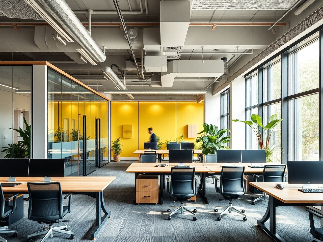 Full office design — working drawings, lighting plan and FF&E spec for 600 m² scale-up office in Eixample