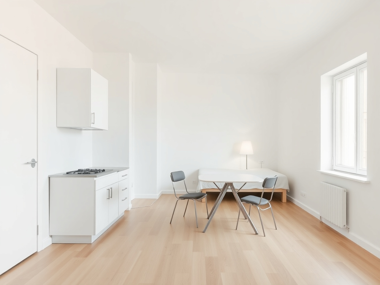 Rental-ready studio — neutral 30 m² Eixample studio ready for listing
