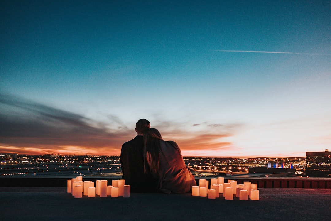 A romantic luxury setup on a Barcelona rooftop at dusk