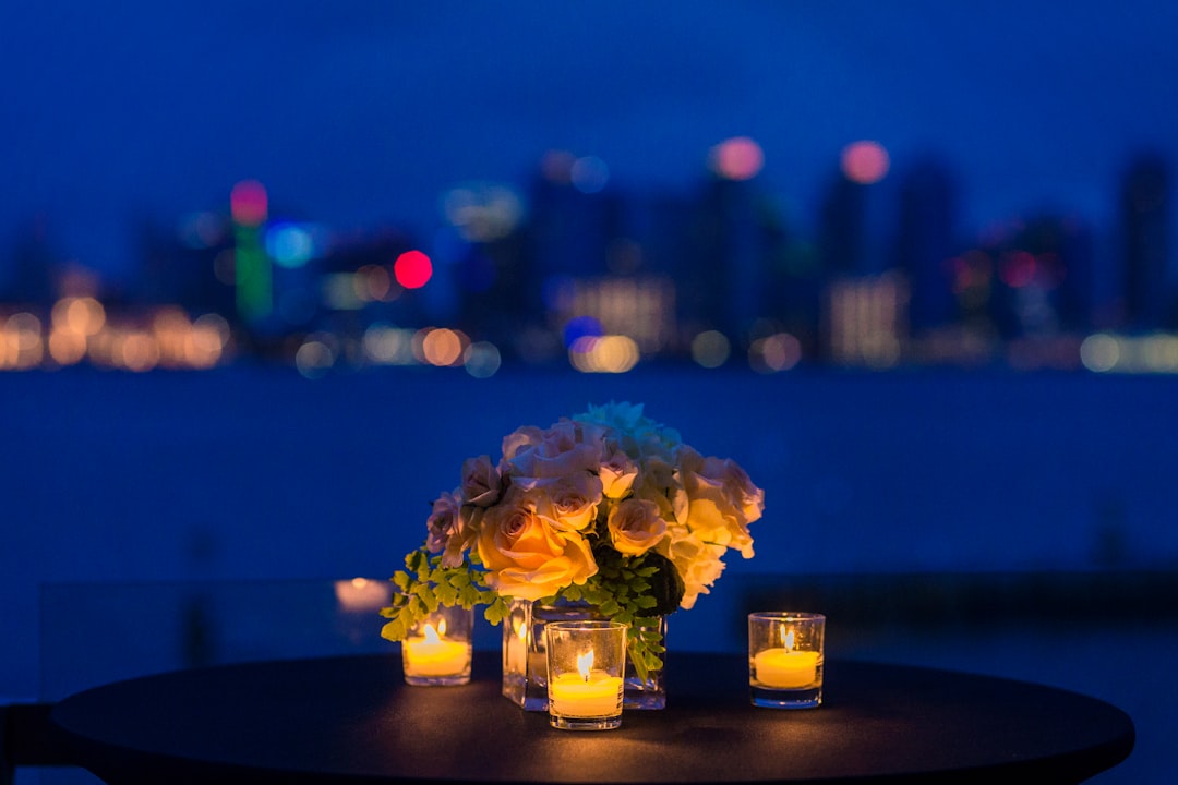 A romantic garden proposal at golden hour