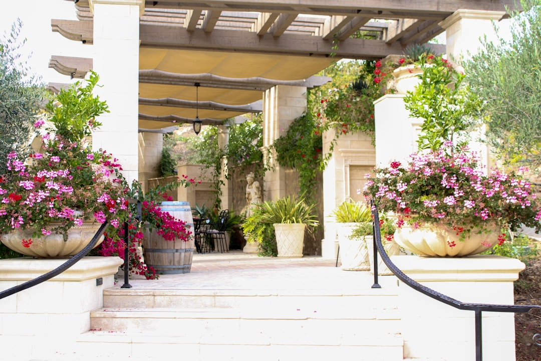 Garden and villa wedding with flowers outside Barcelona